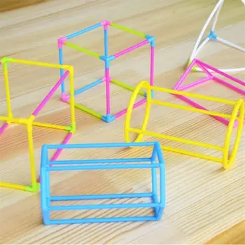 

3D Geometric Shape Building Assemble Kit Kids Math Geometry Educational Toy 72XC