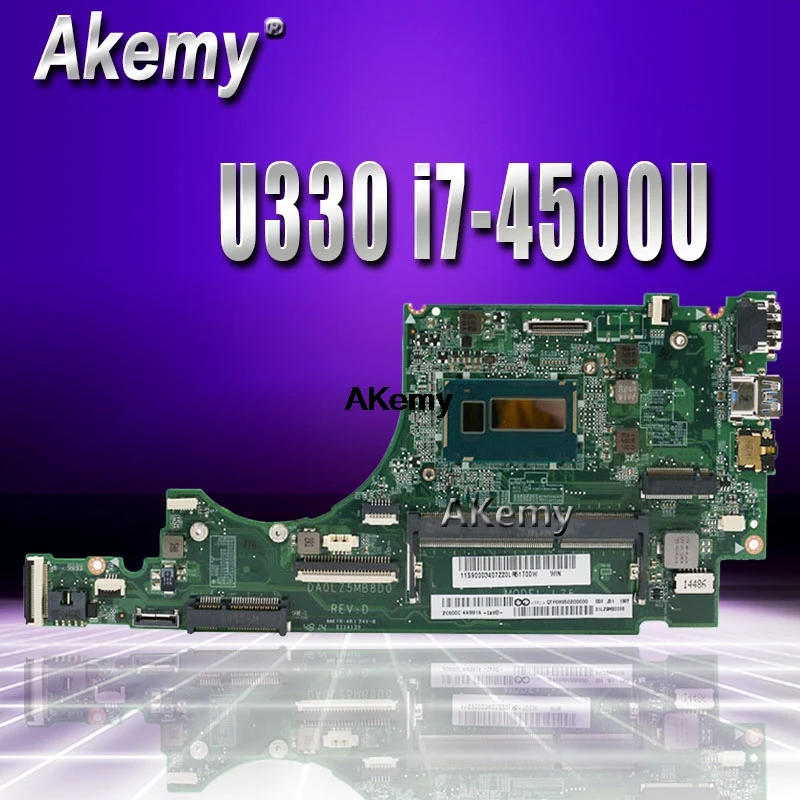 DA0LZ5MB8D0 Laptop Moederbord Voor Lenovo Ideapad U330 U330P U330T Originele Moederbord I7-4500U DA0LZ5MB8D0 Laptop Moederbord Voor Lenovo Ideapad U330 U330P U330T Originele Moederbord I7-4500U