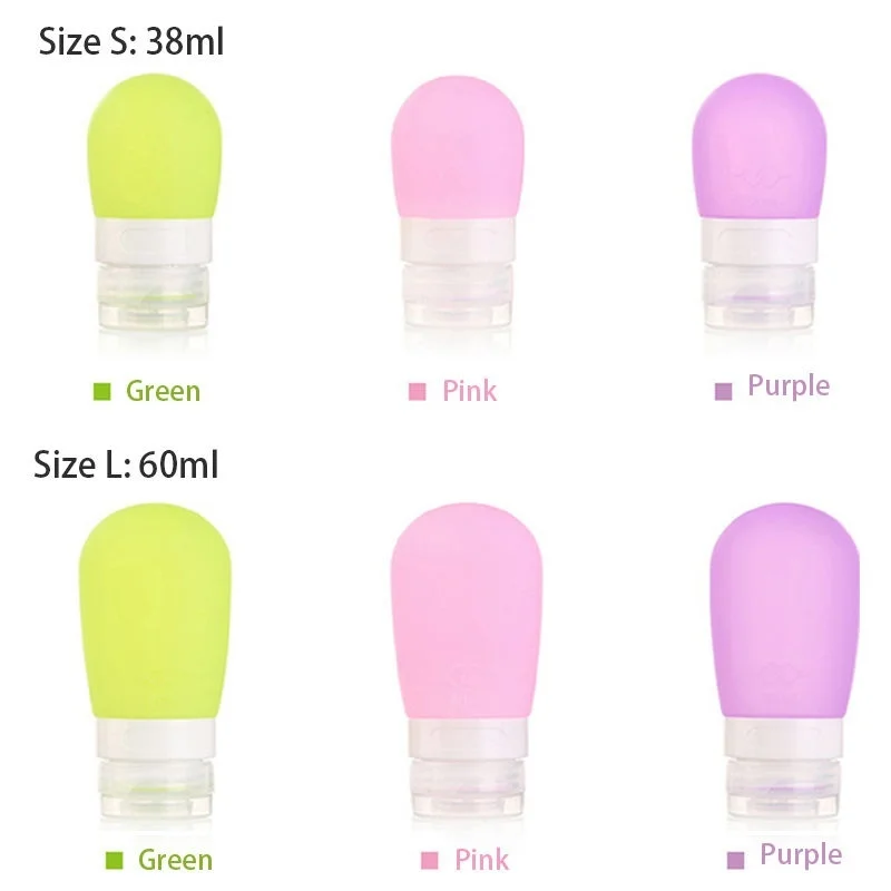 Portable travel bottle Silicone Travel Bottles Cosmetics Shampoo Container Candy Color travel Accessories