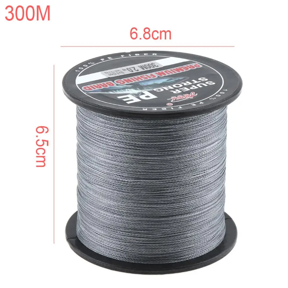 300M Fishing Line 330Yards Gray PE Braided Fishing Line 4 Strands