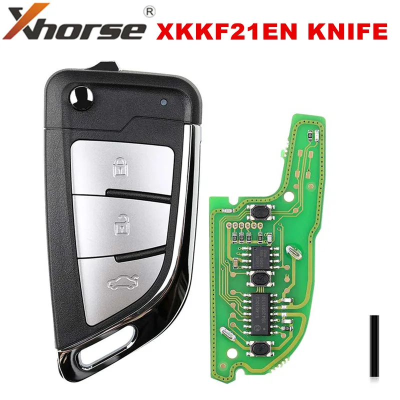 1 шт./лот XHORSE XKKF21EN VVDI KNIFE 2 Style(Flip 3BTN) дистанционный ключ для VVDI2 Key Tool английская