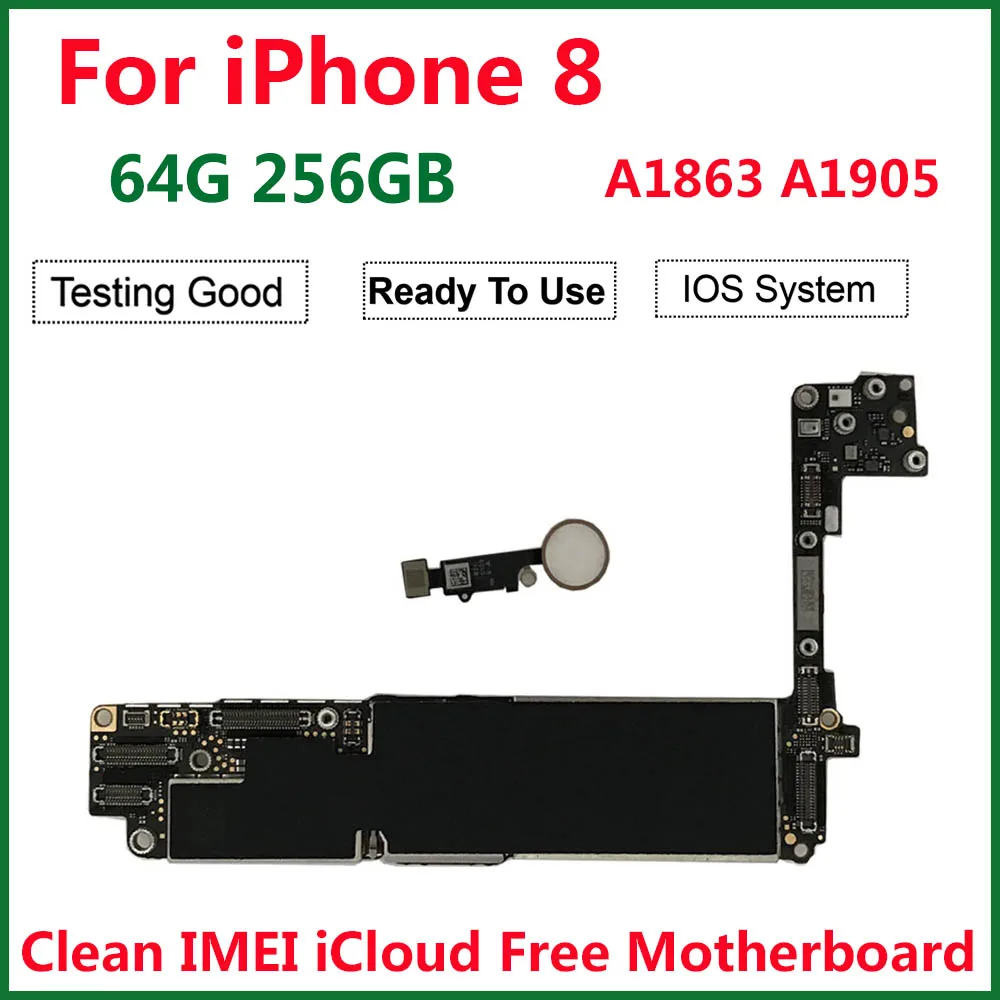 Оригинальная материнская плата для iPhone 8 с/без Touch ID основная логическая с чипами