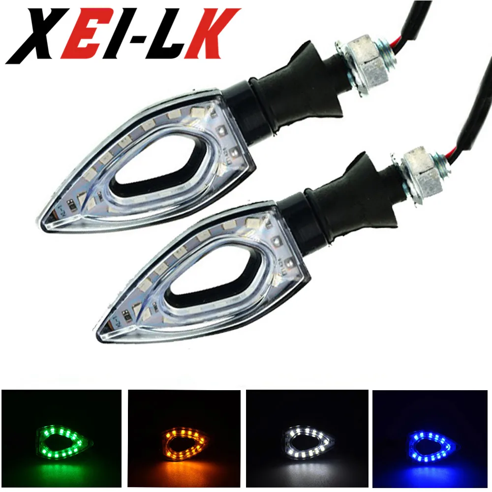 

XEILK 2pc Moto LED Turn Signal Indicator Light For Yamaha MT 07 MT09 fz1 Motorcycle Accessories Tail Lights Blinker Lamp