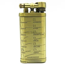 Jifeng винтажный металлический медный газовый Ретро сигаретный прикуриватель фонарь струйный огонь табачный стержень Isqueiro тканевая сумка инструмент для курения