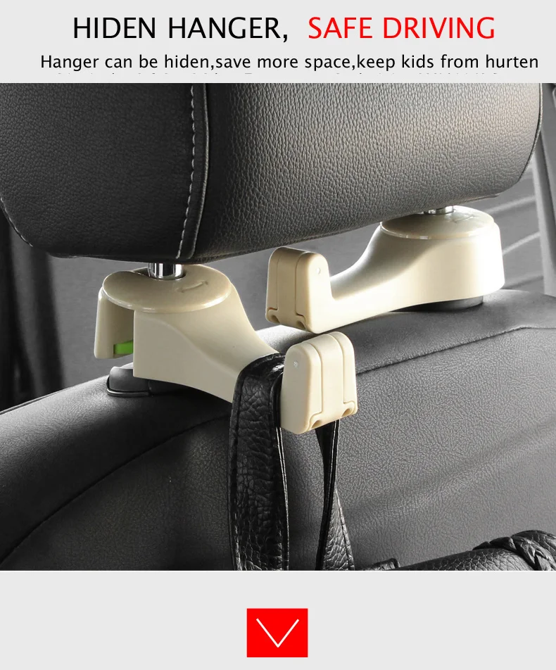 E-FOUR, 2 шт. в упаковке, подголовник автомобиля, крючки, держатель для сотового телефона, крепкое и прочное крепление на заднее сиденье, подголовник, вешалка, держатель, крючок для хранения