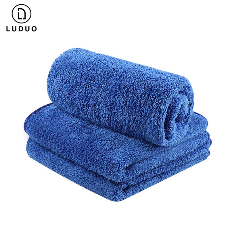 LUDUO 40*50 см, ткань для мытья автомобиля, полотенца из микрофибры, полироль для чистки автомобиля, сушка, Детализация, мягкая Абсорбирующая губчатая ткань, 1 шт