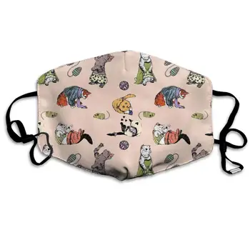 

Japan Cat Couples Dust Mask, Reusable Washable Mouth Masks, Adjustable Warm Face Mask Unique Cover Filters Blocking Pollen