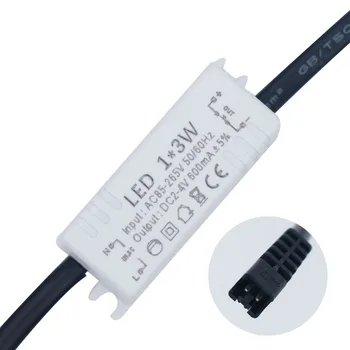 1*1W 1*3W LED 드라이버 DC2-4V 300mA 및 600mA 전원 공급 장치 라이트 트랜스 포 머 LED 통 조명 AC85-265V