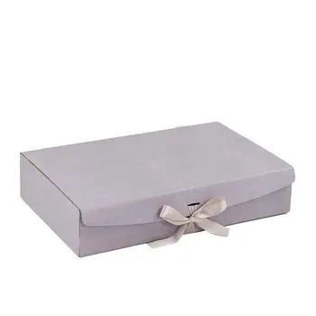 

Customized Logo Packaging Gift Box With Ribbon Present Bag boite dragees de mariage cajas de regalo