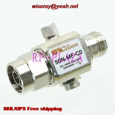 

DHL/EMS 10pcs protection shield Arrestor protector 50N-MF-C0 0-6GHZ 50Ohm 230V N male to N female-for electric arrester-A6