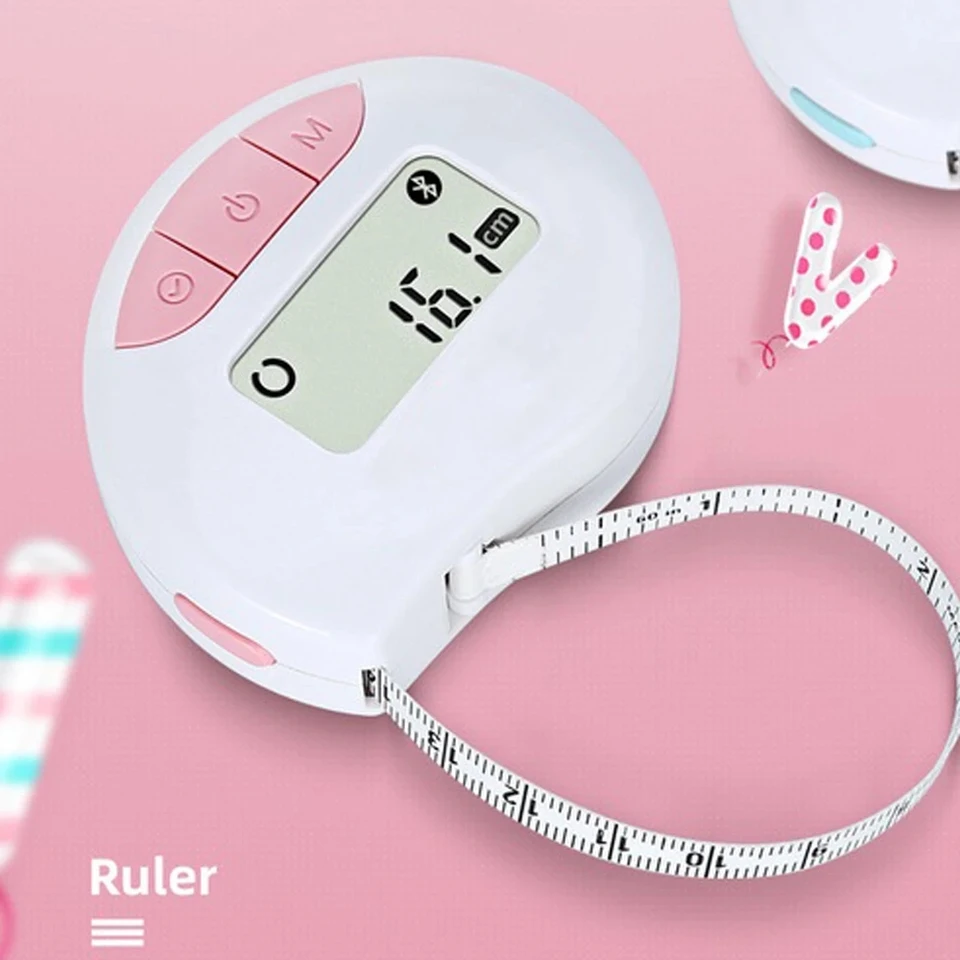 150cm Digital Body Tape Bluetooth APP Measure LED Electronic Health Body  Fat Caliper Test Circumference and Linear Measure Mode