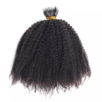 Micro NJosé Head I Tip-Extension de Cheveux Humains pour Femme, Microlinks, Afro, Kinky, Curly, Mongol CharacterRing, 100g = 100 Brins 3