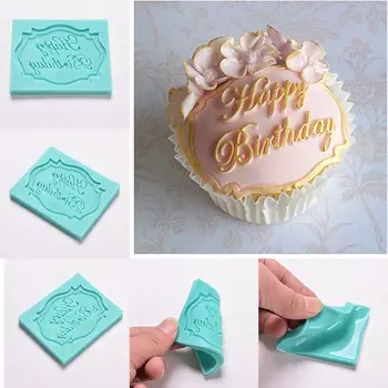 

Cake Cupcake Decoration Silicone Cake Mould Happy Birthday Letter Print Mold Fondant Chocolate Mold Gifts For Girlfriend Kids