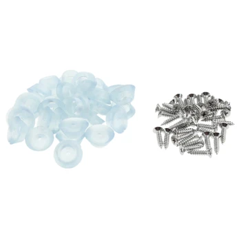 

30PCS Home Furniture Leg Feet Slider Pads Screw On Easily Install
