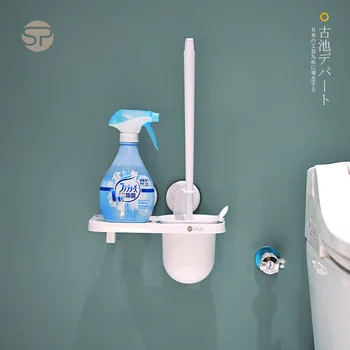 

Japan Sp Toilet Closestool Brush Holder Pedestal Pan Brush Holder Toilet Avoid Punch Closestool Brush Sucker Luggage Carrier