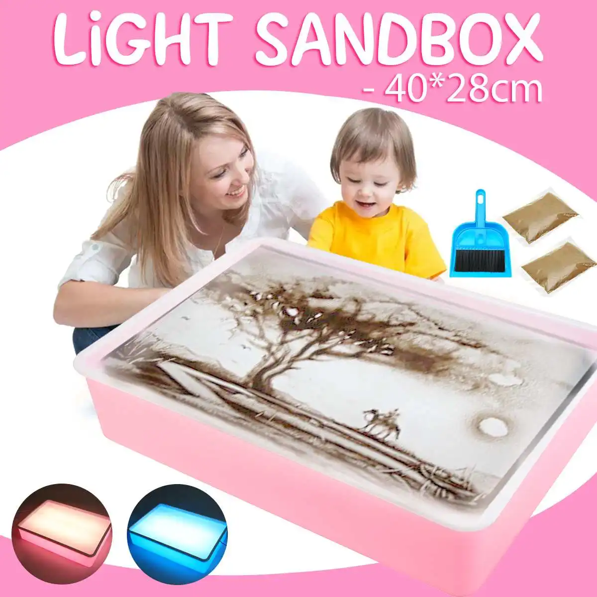  Educational Toys Sand Table Training Special Parent-Child Kindergarten Lighting Sand Painting Child - 4000306833789