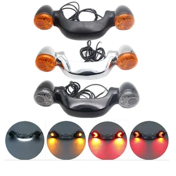 

Motorcycle Bullet Rear Brake LED Light Bar Turn Signal For Harley Road Glide Street Glide FLTRX FLHX 2010-2017