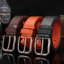 

Luxury Men Leisure Belt 3.6cm Alloy Pin Buckle Fashion PU Leather Male High-End Belts Smooth Belts For Jeans Business Waistband