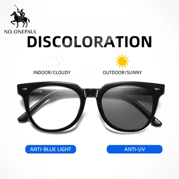 

NO.ONEPAUL Photochromic Sunglasses Men Polarized Chameleon Discoloration Sun Glasses for Men UV400 Male Driver Goggles Driving