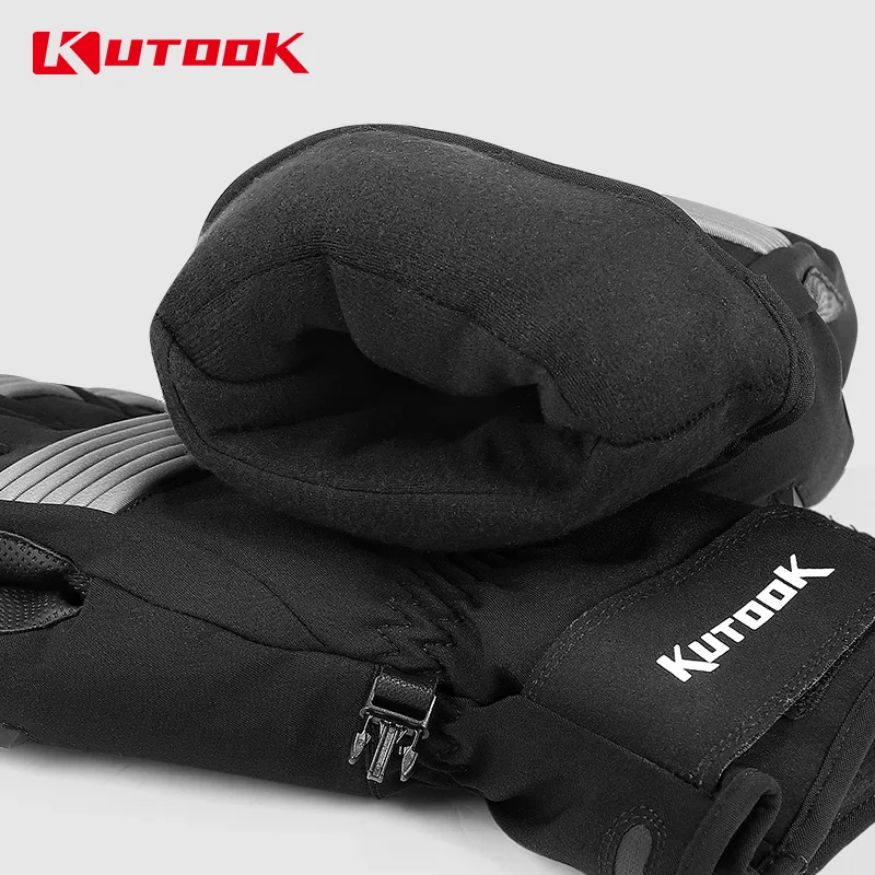 KUTOOK Winter Heated Gloves USB Rechargeable Cycling Motorcycle Skiing Gloves Waterproof Thermal Men Women Sport Bike Glove SH10