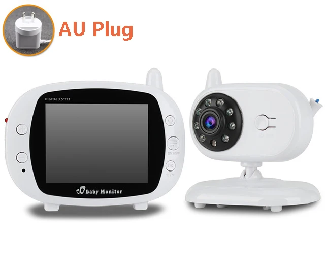 AU Plug 3,5 ''Цифровой Беспроводной Детский монитор с ЖК-дисплеем, видео камера безопасности, температура, 2 способа разговора, ночное видение, Детская няня, камера - Цвет: AU Plug