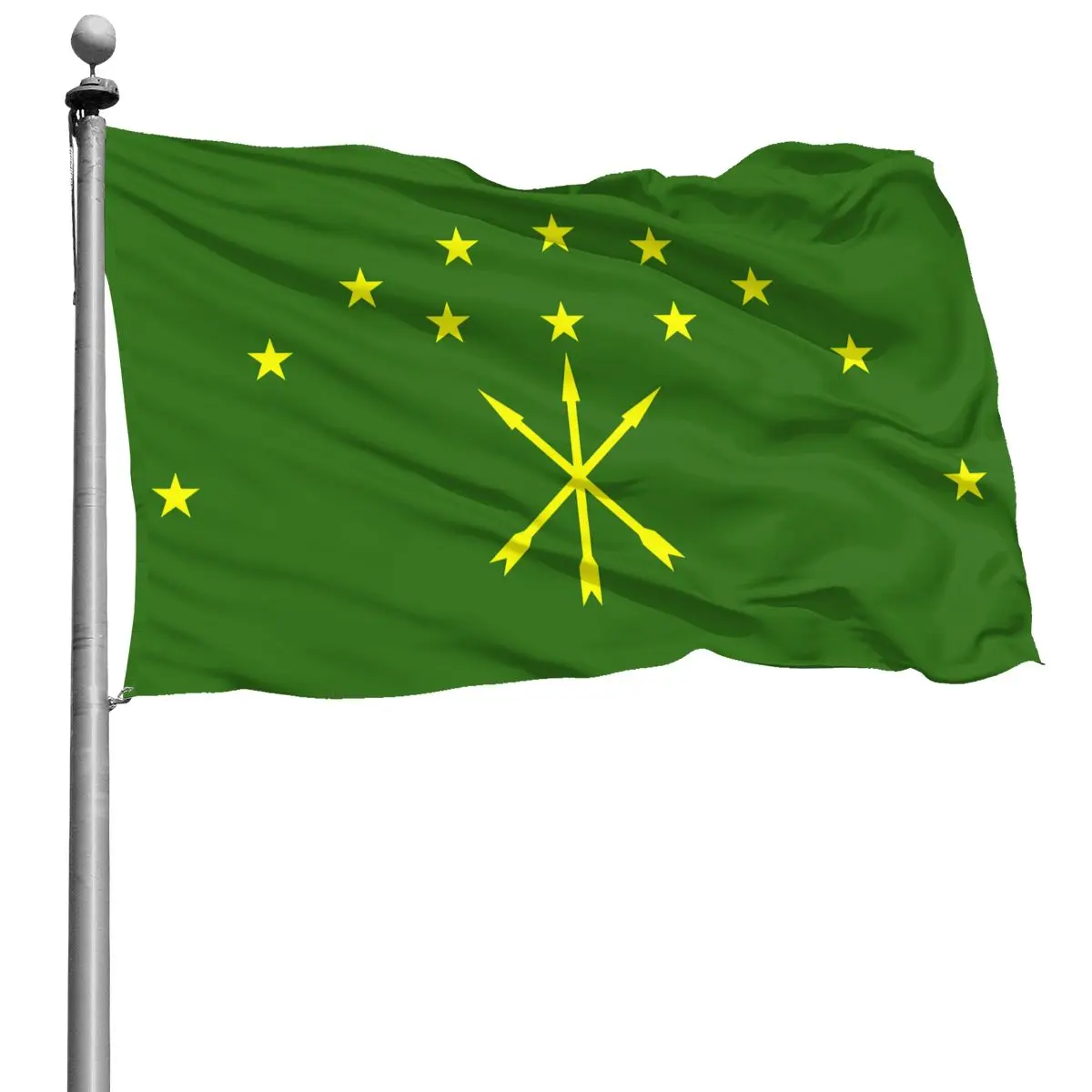 Флаги для улицы Adygea Республика 4x6 футов флаг 100% однослойный полупрозрачный