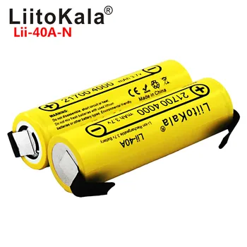 

21700 LiitoKala Lii-40A 4000mAh Li-Ni Battery 3.7V 40A for High discharge Mod / Kit 3.7V 15A power +DIY Nicke