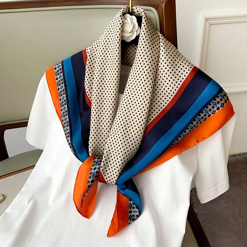 New Small Square Scarves Silk Scarves Women's Versatile Spring And