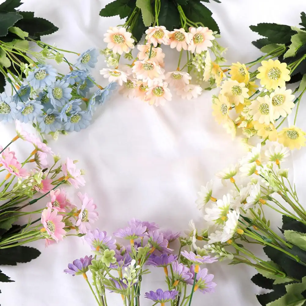 

1Pc Artificial Daisy Flower Garden DIY Party Home Wedding Photograph Decoration Vivid Color Party Decor Beautiful Non-fading