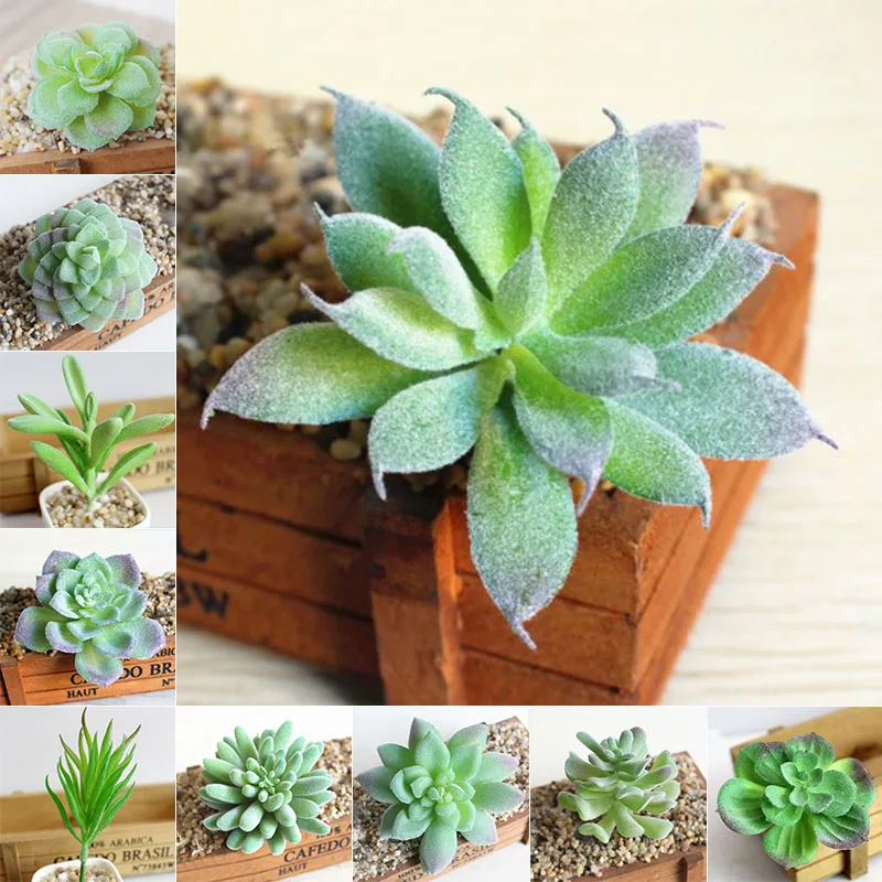 

10pcs Artificial Potted Plant Mini Fake Flower Home Room walls gardens lawn mowers Succulents Decoration