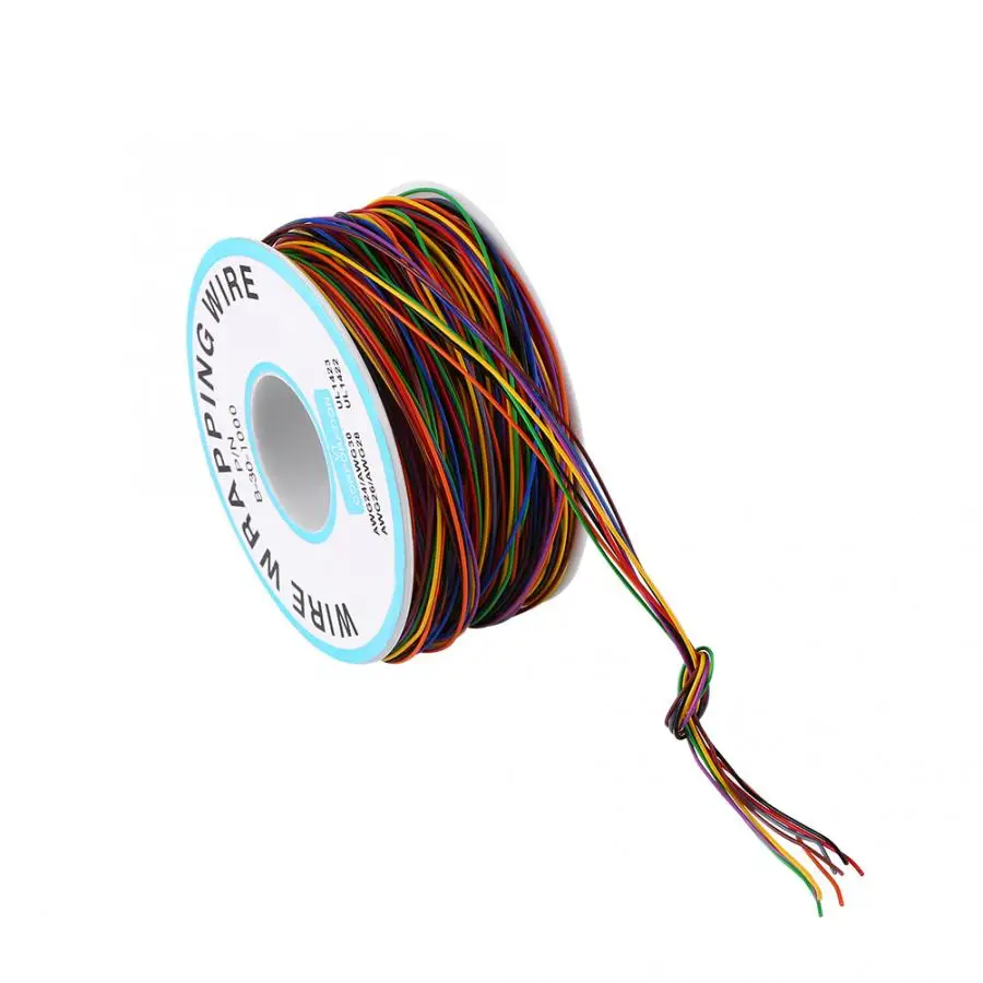 Colorful P/N B-30-1000 15M 8-Wire Colored Insulation Wrapping Copper Test Cable