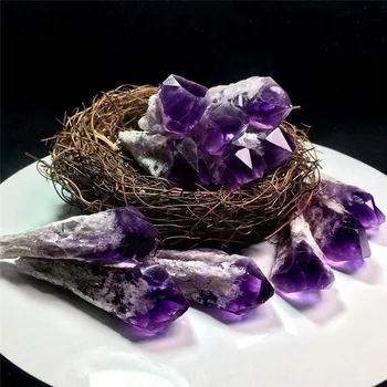 

500g Natural Amethyst rough gemstones wand point Healing Reiki stones