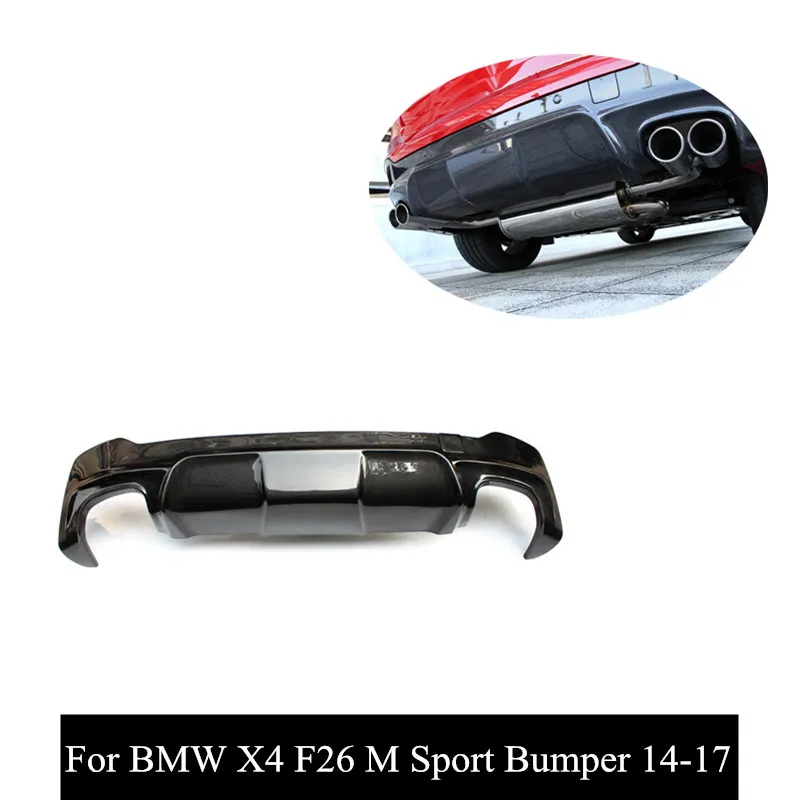 Rear Bumper Diffuser Lip Spoiler For B-MW X4 F26 M Sport 2014-2017 xDrive35i Real Carbon Fiber | Автомобили и мотоциклы