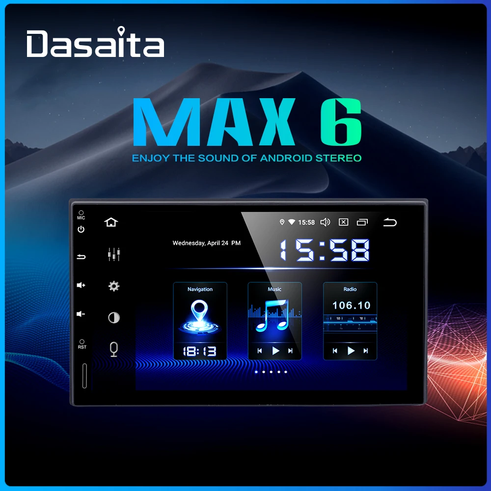 

Dasaita 7" Radio Car 2din DSP android 9.0 Universal Car Multimedia Player 4GB RAM 64GB ROM HDMI