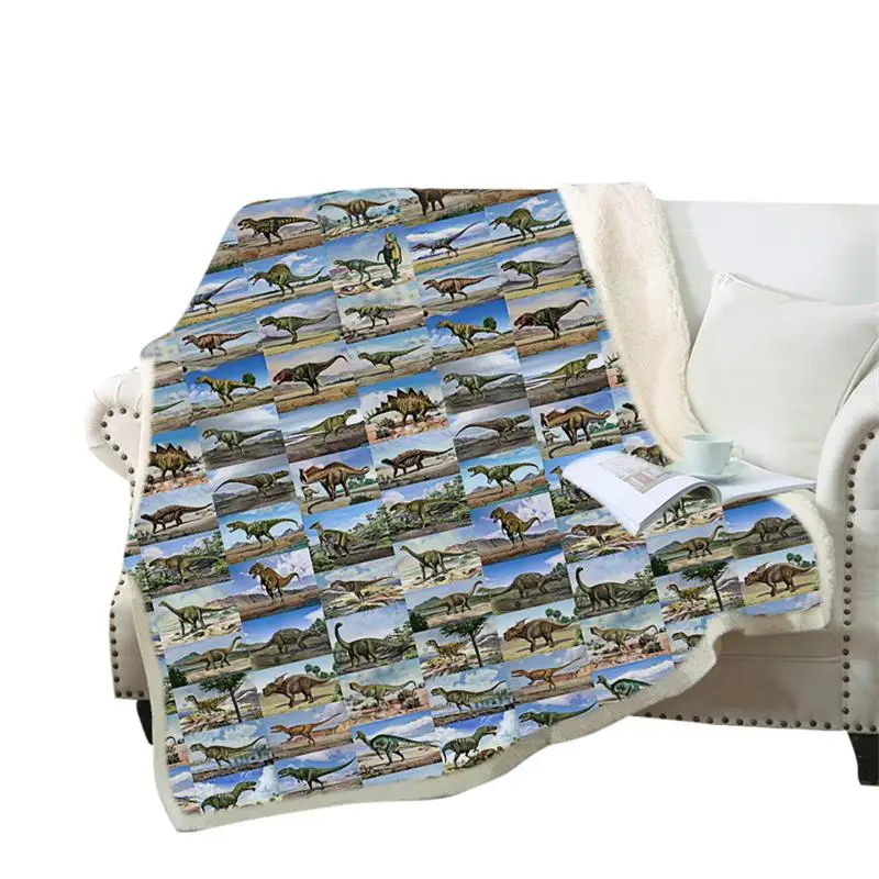 EHOMEBUY New Dinosaur Series 3D Printed Blankets for Kids Modern Home/Hotel 2 Sizes Fashion Children Personalized Anime Blanket - Цвет: 02
