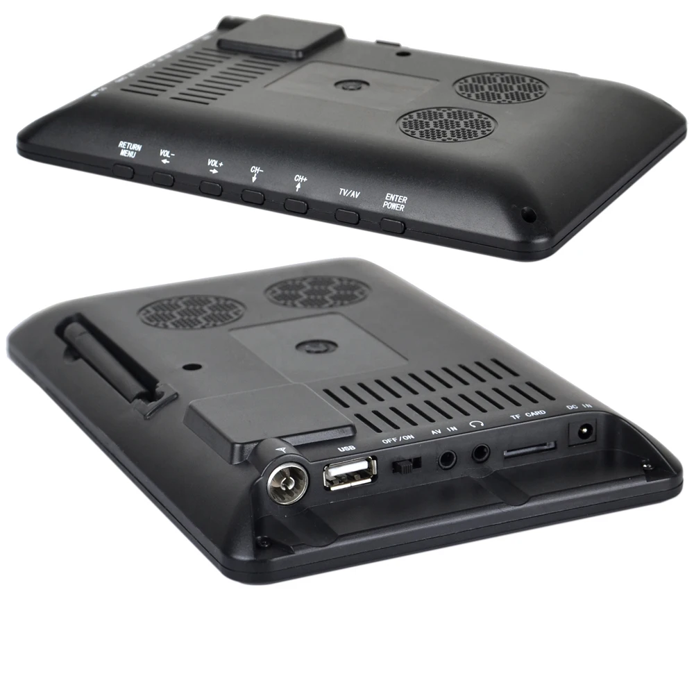 Rechargeab Leadstar D9 9 Inch Portable Tv With DVB-T2 ISDBT ATSC Hevc 10Bit 16:9 800*480 HD Digital Mini TV for Home Car