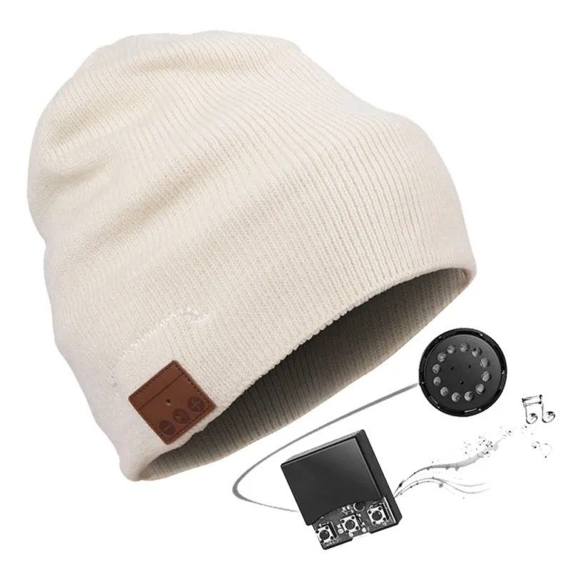 Водонепроницаемая пленка Встроенный микрофон Hands Free Talking Bluetooth cap плоская штифтовая тёплая шапка музыкальная шапка