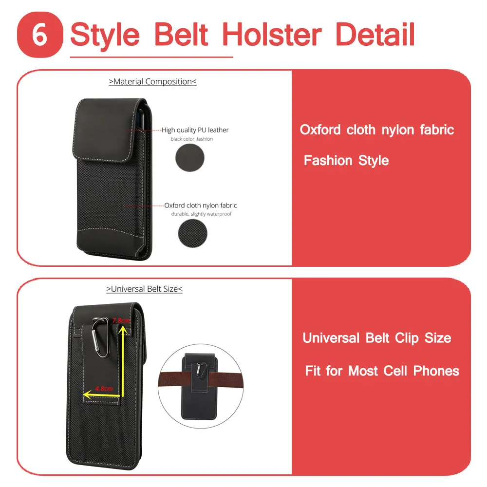 10 стилей универсальная сумка для телефона Зажим для ремня чехол кобура для samsung huawei Xiaomi для iPhone 6S 7 8 plus X XR XS MAX Capa