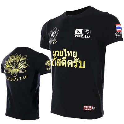 VSZAP Муай Тай шорты ThaiPattern Спортивная футболка тренировочные дышащие MMA боксерские майки - Color: Model 9