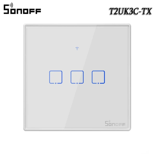 Sonoff T0 T1 T2 T3 For Alexa Google Home Smart Home WiFi RF 433Mhz Remote Control Wall Touch Panel Light Switch Panel Hot 