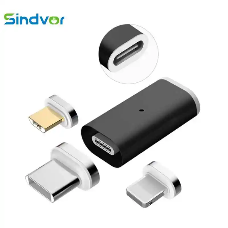 USB Type C Magnetic Adapter USB C Female To Micro iOS Magnet Type-C Converter Connector For iPhone Xiaomi Samsung LG
