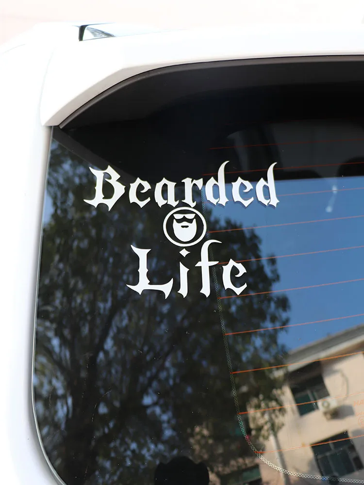 ZTTZDY 17CM*12.5CM Interesting Bearded Life Vinyl Graphical Car Sticker Decal Decor ZJ2-0087 | Автомобили и мотоциклы
