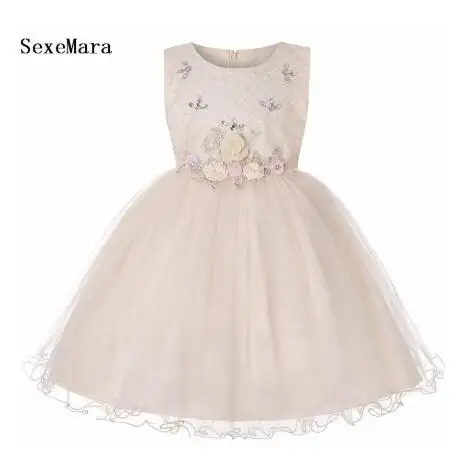 Платье для новорожденных девочек летние платья с цветочным рисунком для девочек, платье для дня рождения на свадьбу одежда для малышей от 0