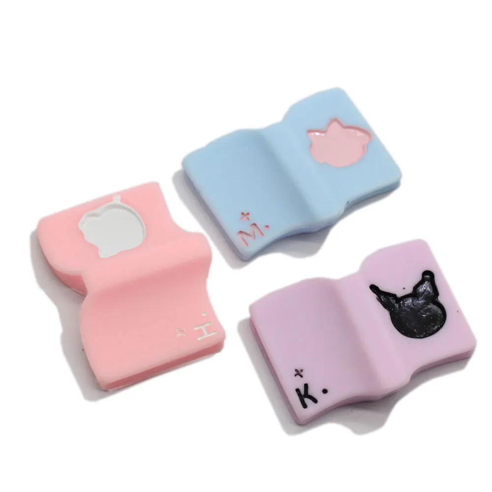 

Cute School Items Mini Cartoon Book Flatback Resin Cabochon Embellishments Diy Scrapbooking Phone Hair Bow Accessories