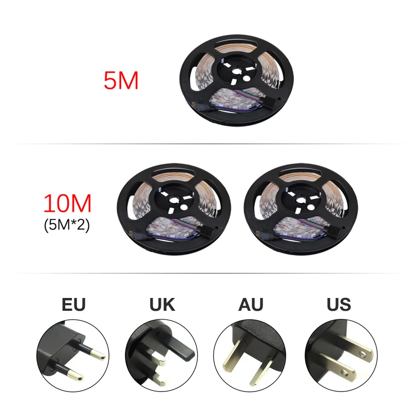 Светодиодная лента RGB 5050 SMD 2835 гибкая Luces светодиодсветильник s полоса 5 м 10 Диодная