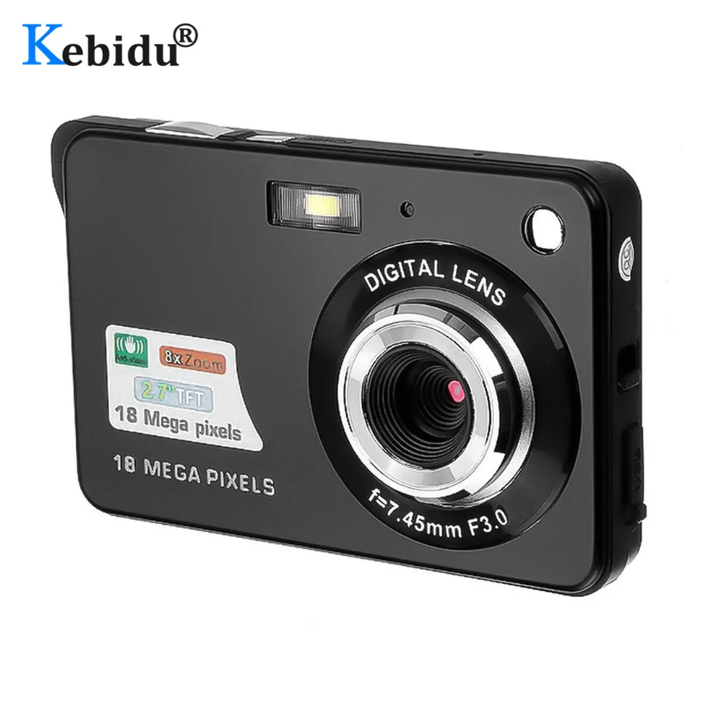 Портативная мини-камера для детей 2 7 дюйма 720P 18 МП 8-кратный зум TFT LCD HD цифровая