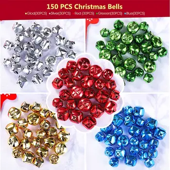 

150 pcs Christmas decration Christmas tree cross bell pendant cute mini Christmas craft decorationsize 1.6/1.3 cm