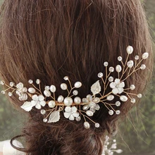 Свадебные аксессуары для волос гребень для волос масло капельного цветка ручной работы жемчужная расческа для волос для невесты вставка гребень свадебный головной убор для украшения