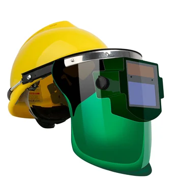 

1 Set Dimming Welding Mask Protective Face Screen Solar Welders Welding Protective Masks with Safety Hat for Welder (1PC Mask+1P