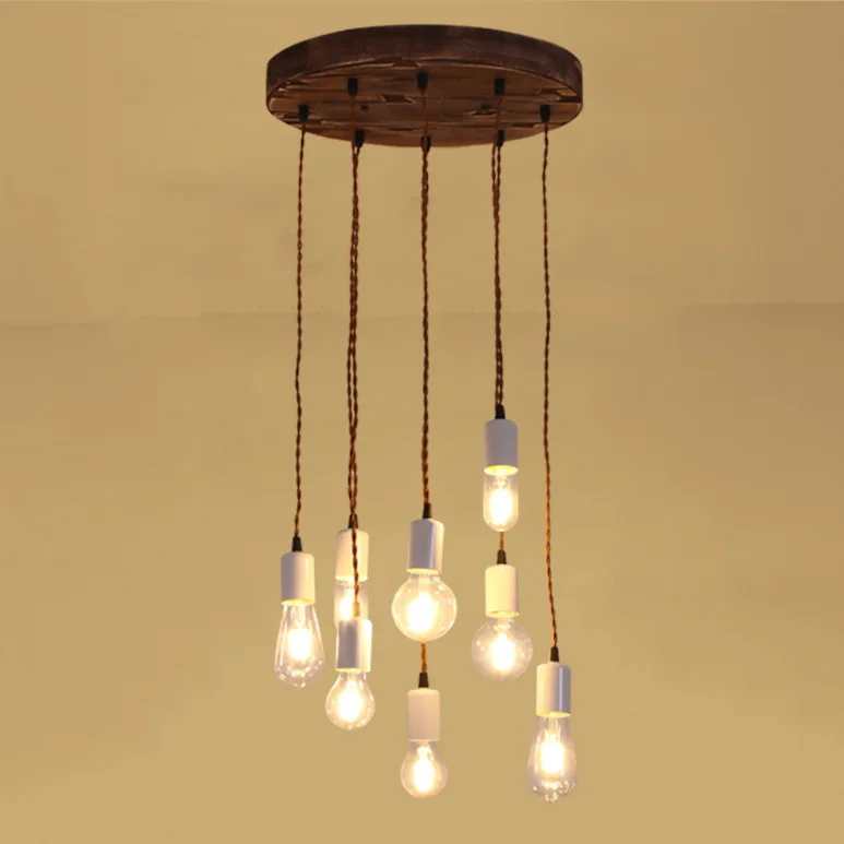 

style retro multi head chandelier restaurant, restaurant, coffee shop, industrial style, nostalgic ceiling lamp
